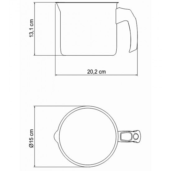 Fervedor 14cm 2 Litros Allegra De Aço Inox Tramontina Fundo Triplo Cabo Baquele